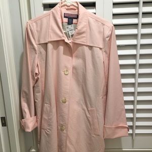 Vineyard Vines womens trench coat pink sand size L